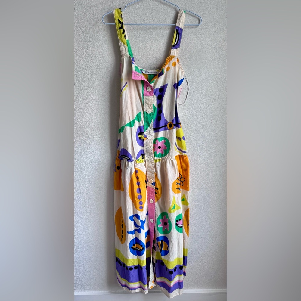 Zara Multicolor Button-Down Dress
